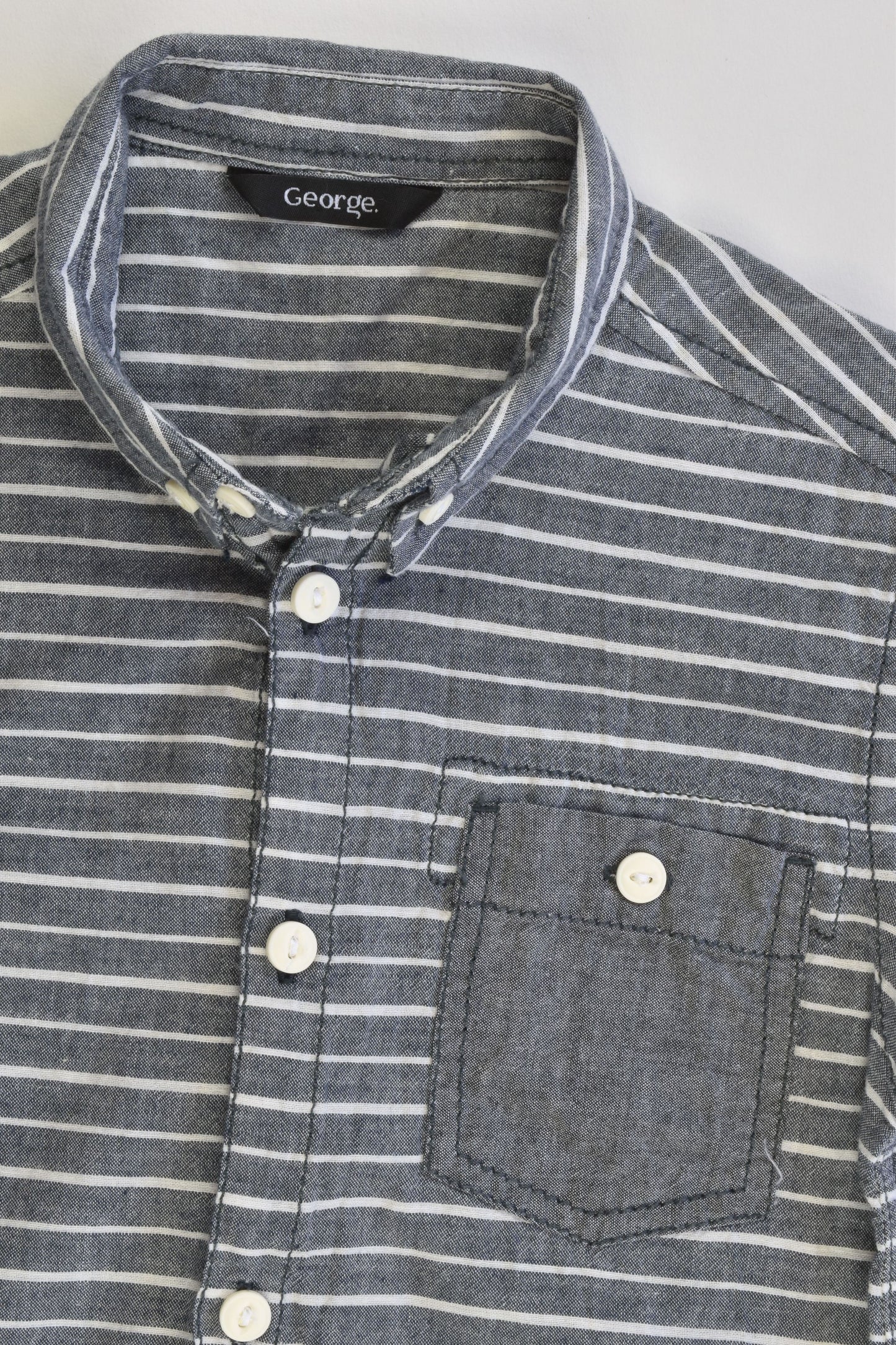 George Size 6-7 Striped Collared Shirt