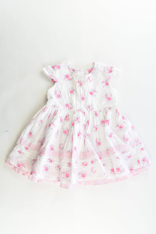 George Size 6-9 months (0) Lined Floral Dress
