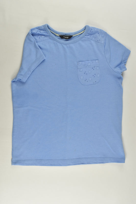 George Size 7-8 Lace Detail T-shirt