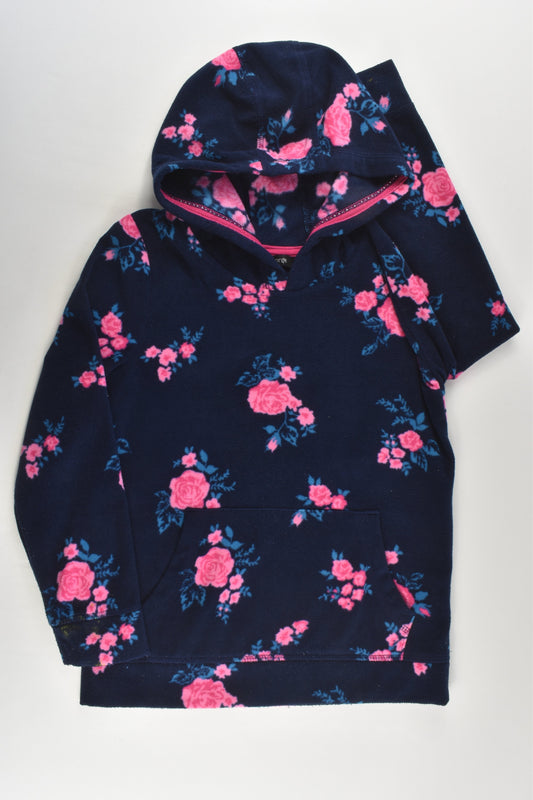 George Size 7-8 Roses Hooded Fleece Jumper
