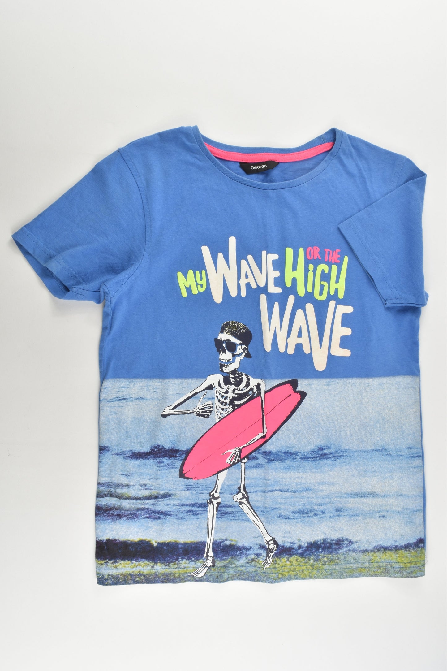George Size 9-10 (135-140 cm) 'My Wave Or The High Wave' T-shirt