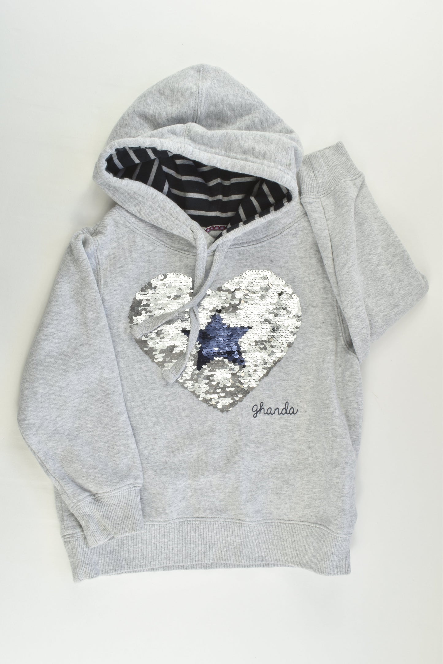 Ghanda Size 3-4 Reversible Sequins Hooded Jumper