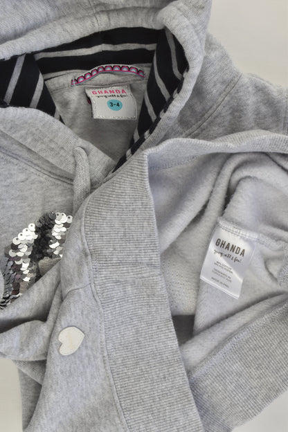 Ghanda Size 3-4 Reversible Sequins Hooded Jumper