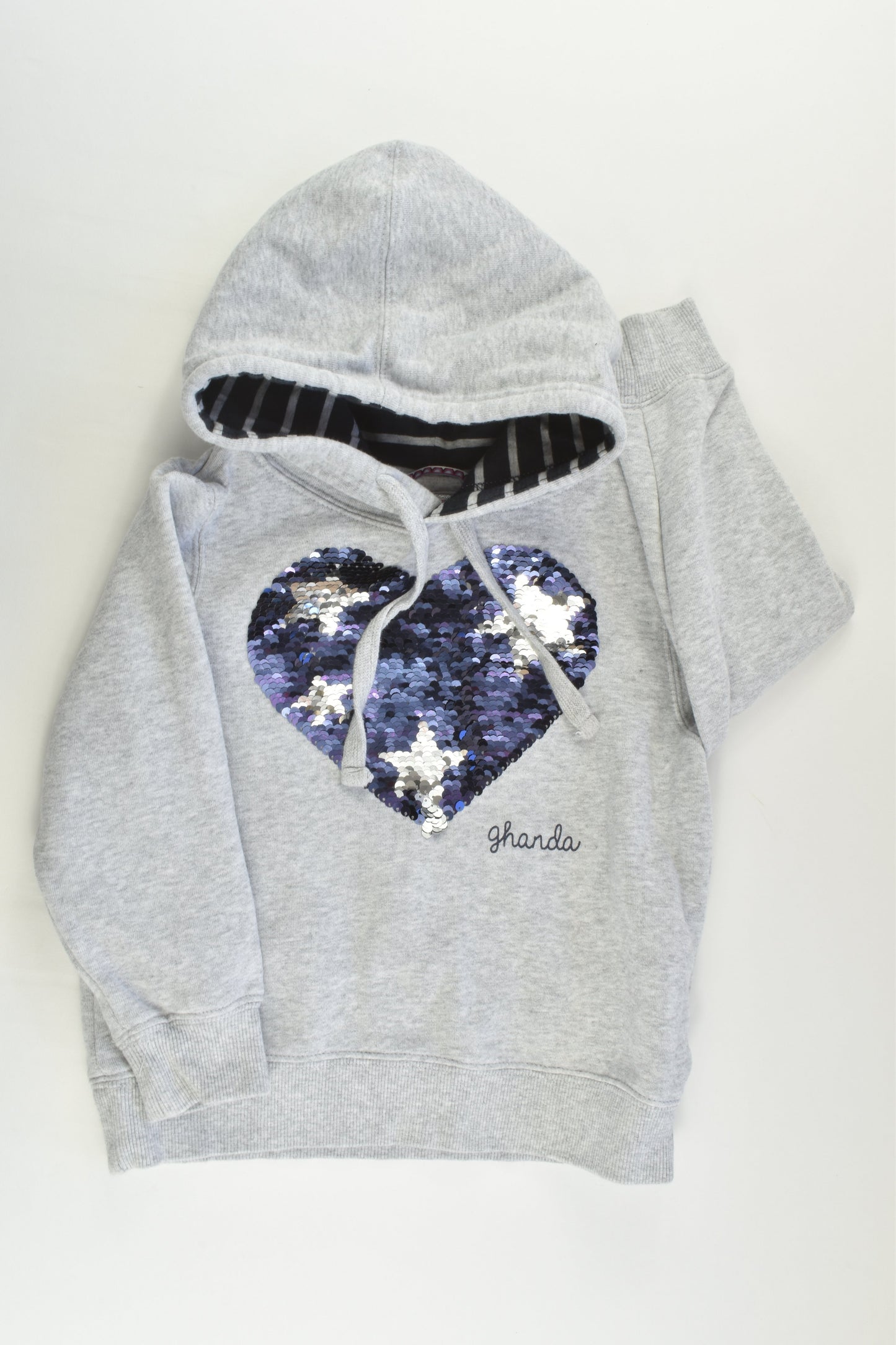 Ghanda Size 3-4 Reversible Sequins Hooded Jumper