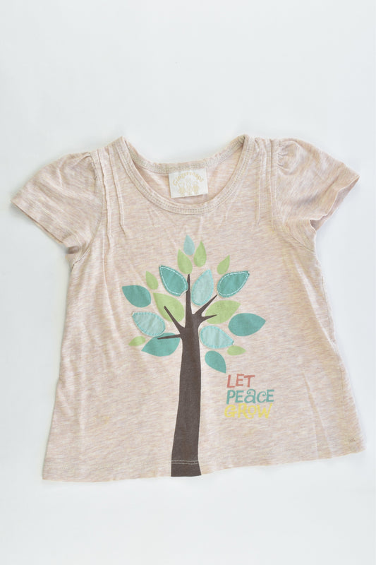 Gingersnaps Size 12 months "Let Peace Grow" T-shirt
