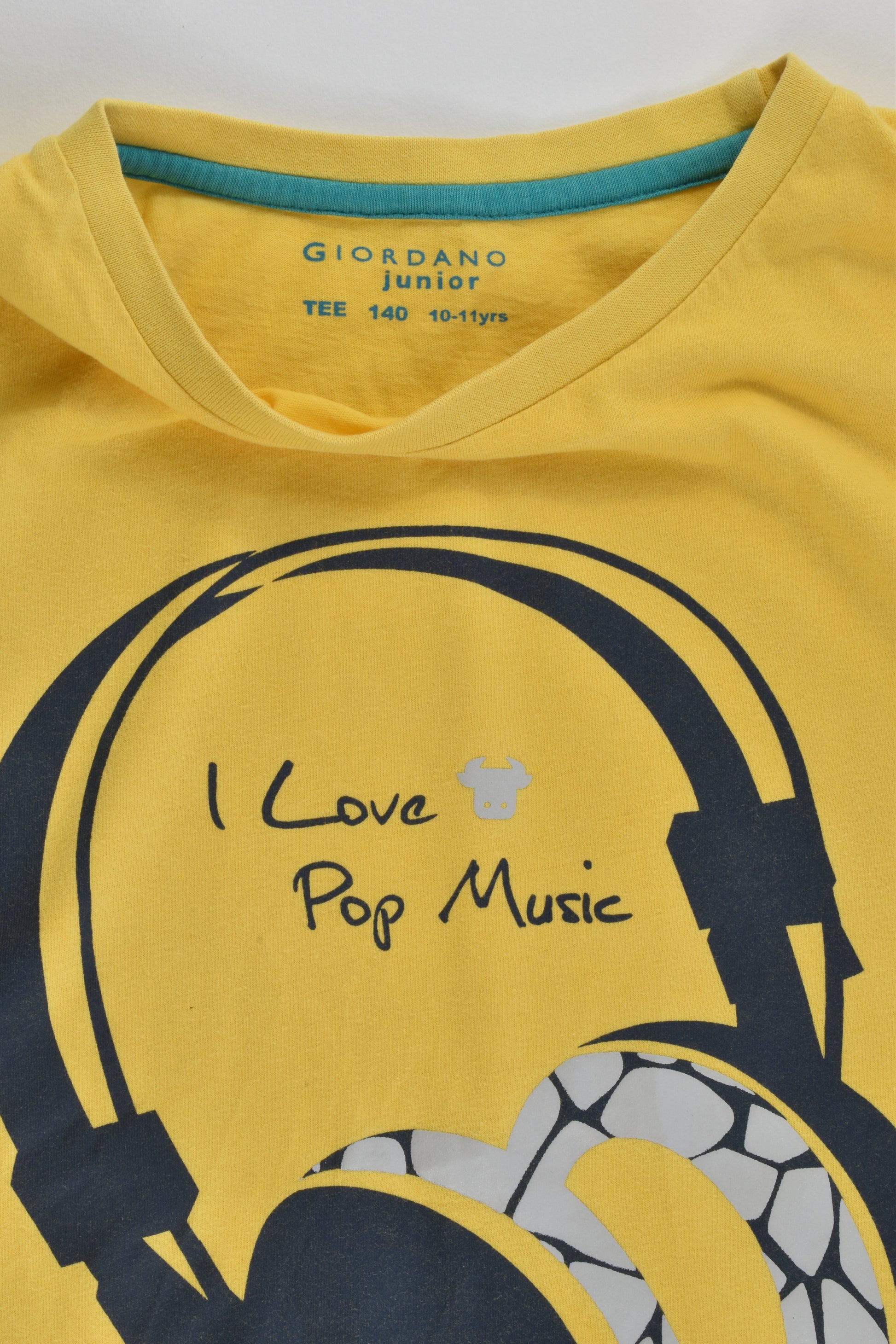 Giordano Junior Size 10-11 (140 cm) 'I Love Pop Music' T-shirt