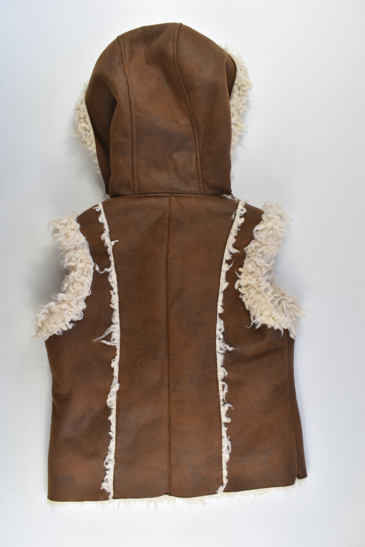 GJK-Mamba Size 11/12 Sherpa Leather Look Sleeveless Jacket