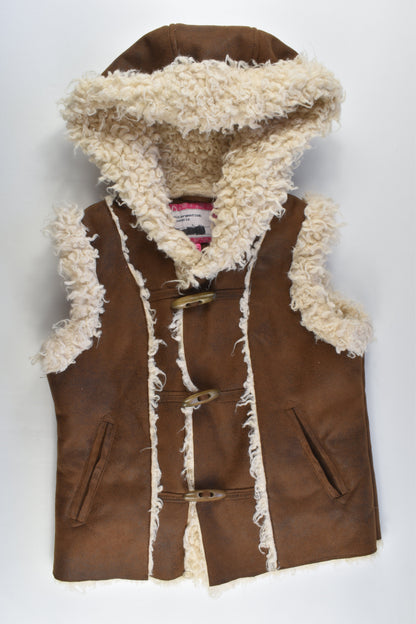 GJK-Mamba Size 11/12 Sherpa Leather Look Sleeveless Jacket