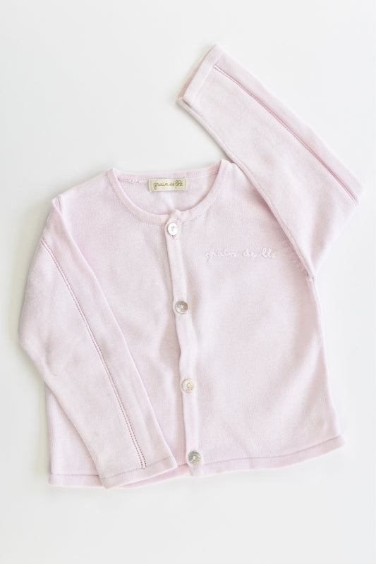 Grain de Blé (France) Size approx 0-1 Knitted Cardigan