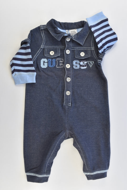 Guess Baby Size 00 (3/6 months) Stertchy Denim-like Playsuit