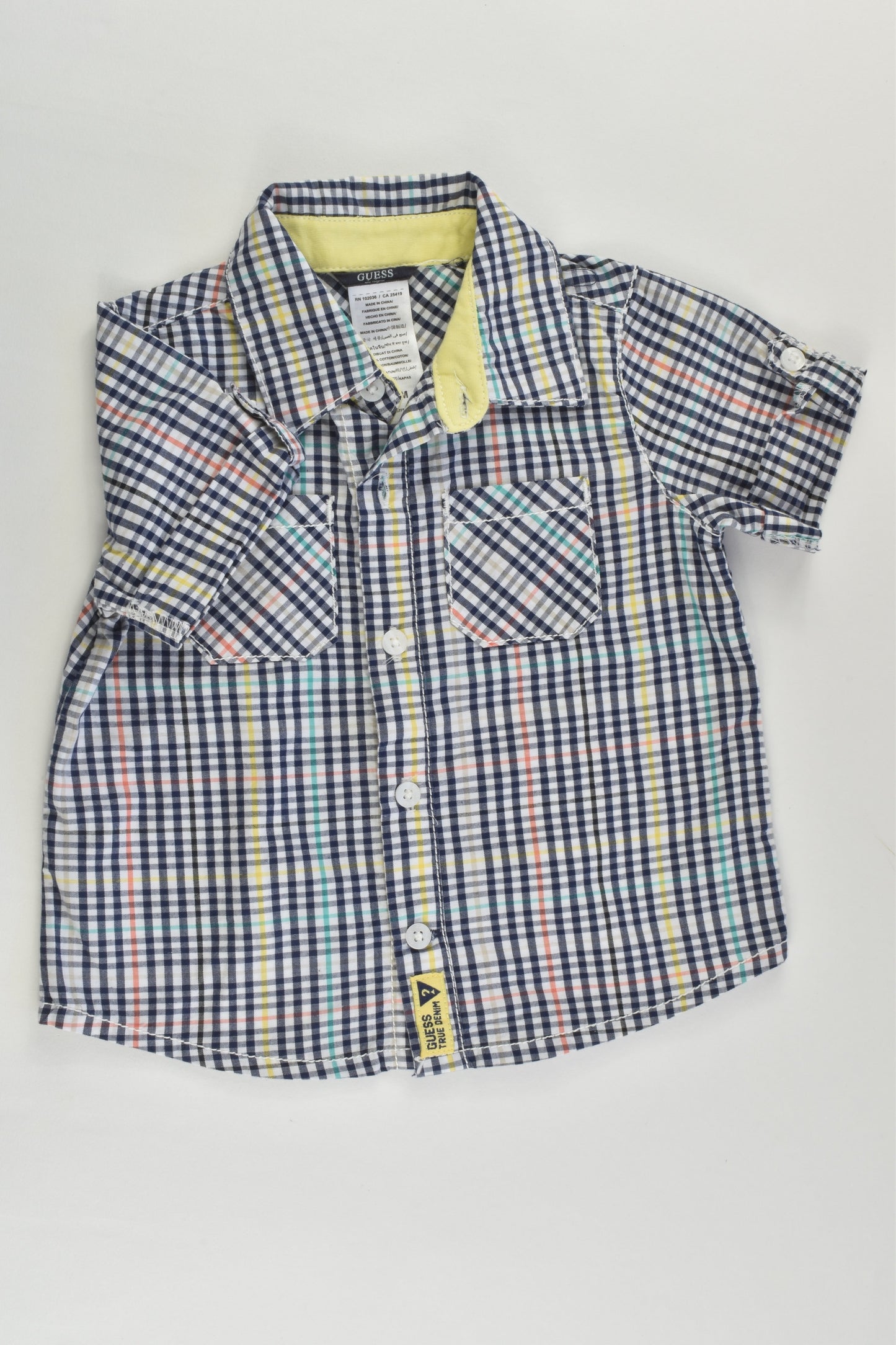 Guess Size 0 (6/9 months) Checked Shirt