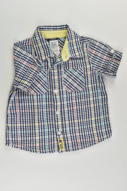 Guess Size 0 (6/9 months) Checked Shirt