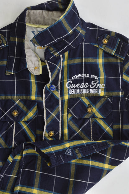 Guess Size 4 Checked Collared Shirt