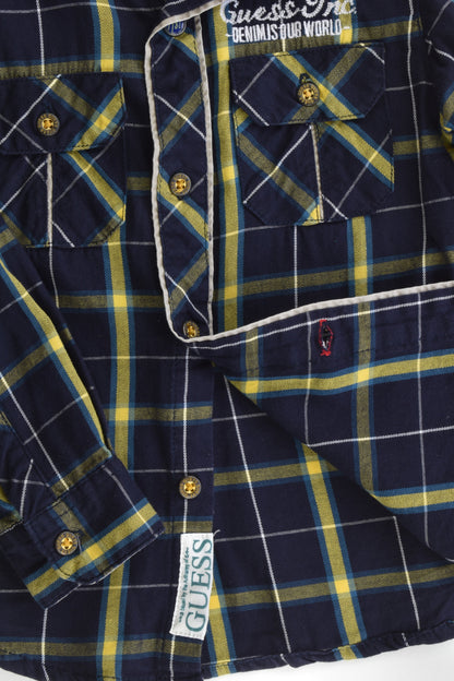 Guess Size 4 Checked Collared Shirt