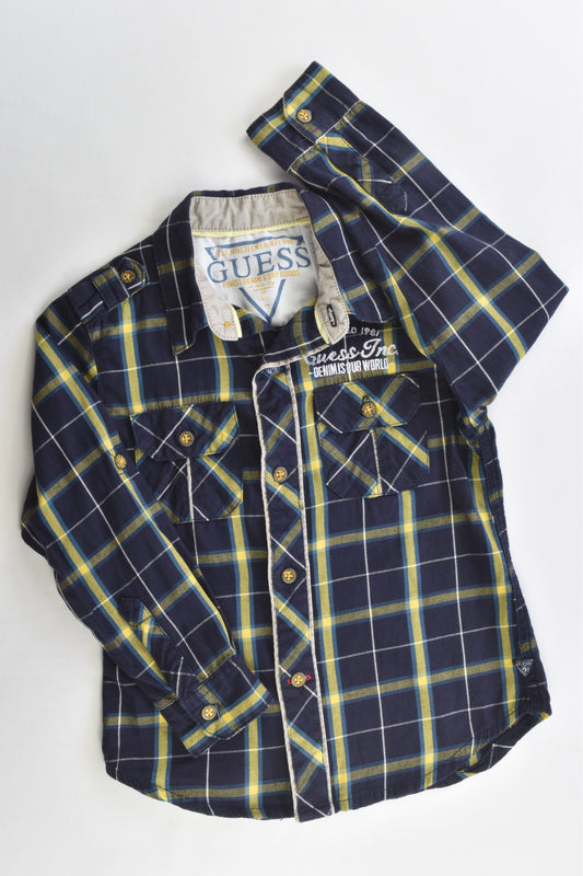 Guess Size 4 Checked Collared Shirt