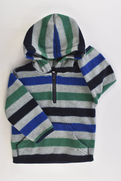 Gymboree Size 0 (6-12 months) Striped Hooded Fleece Jumper