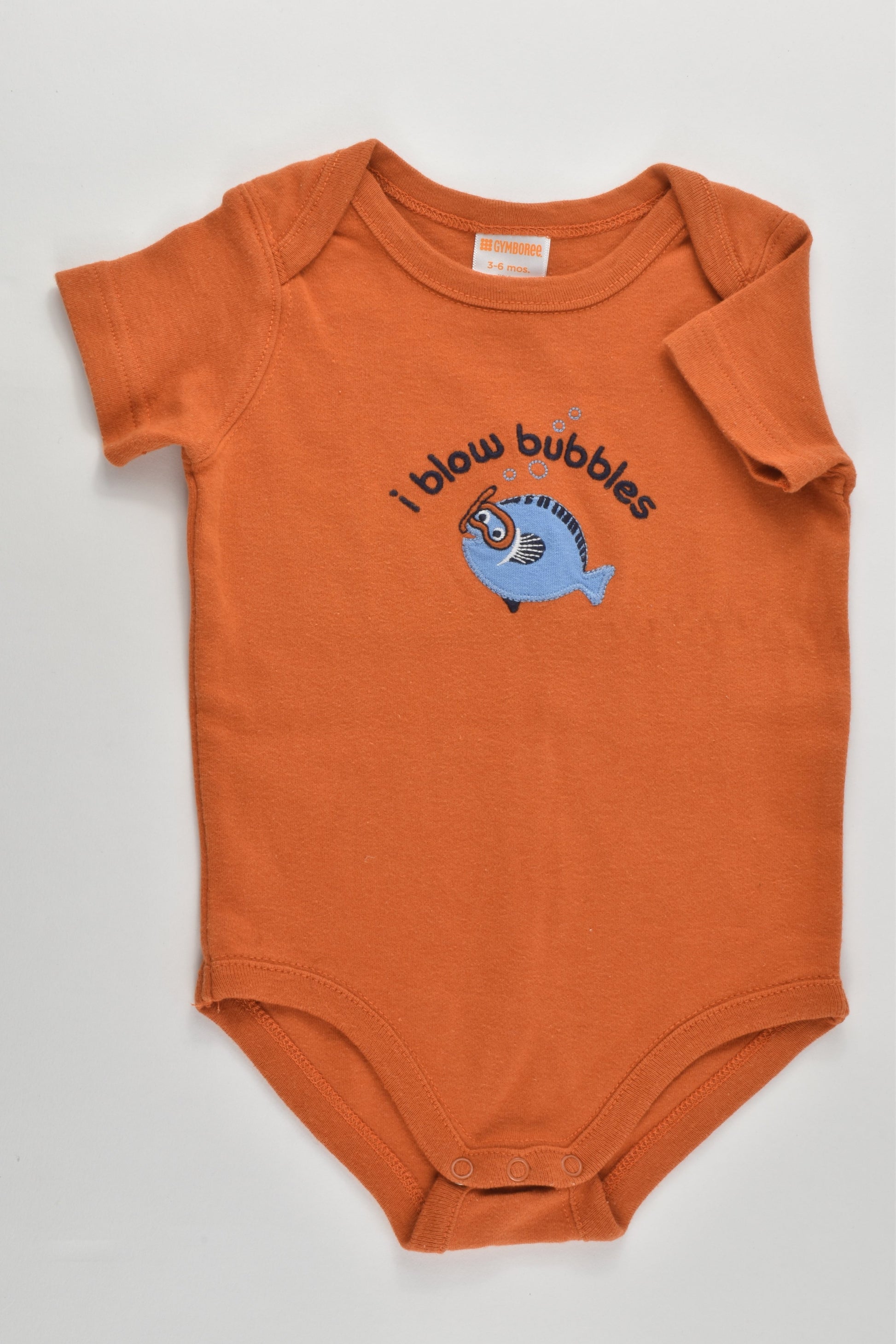 Gymboree Size 00 (3-6 months) 'I Blow Bubbles' Bodysuit