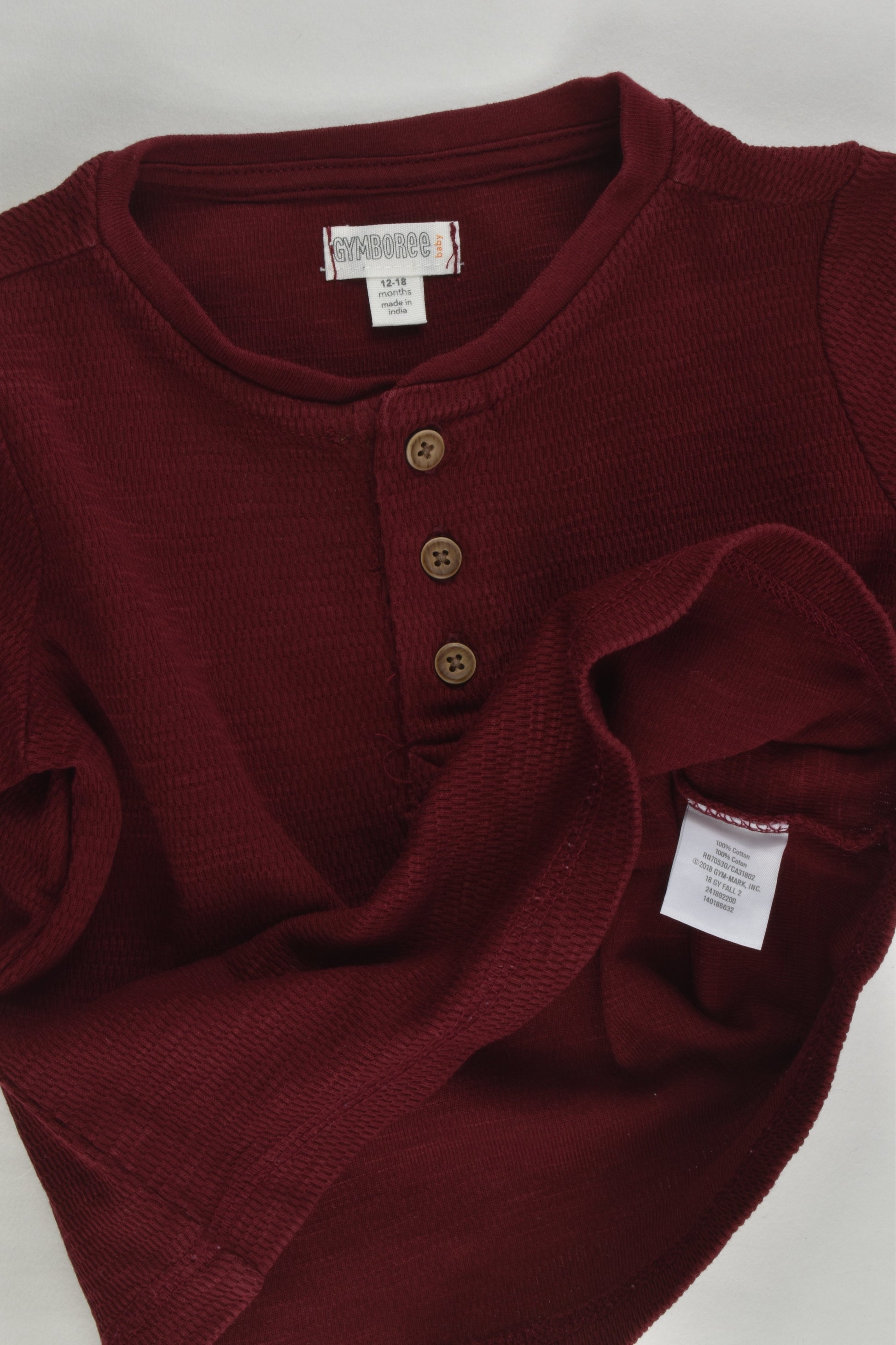 Gymboree Size 1 (12-18 months) Waffle Top