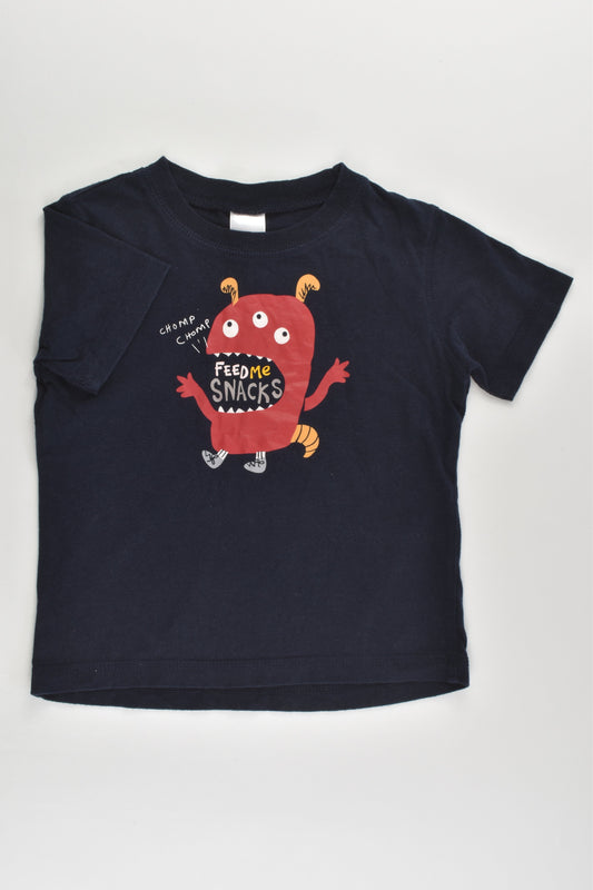 Gymboree Size 2 (18-24 months) 'Feed Me Snacks' T-shirt