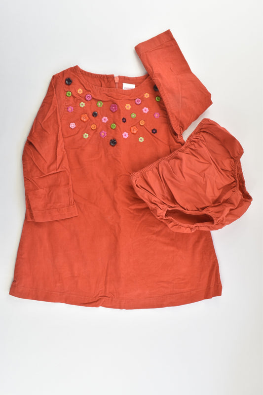 Gymboree Size 2 Lined Cord Dress with matching Bloomers