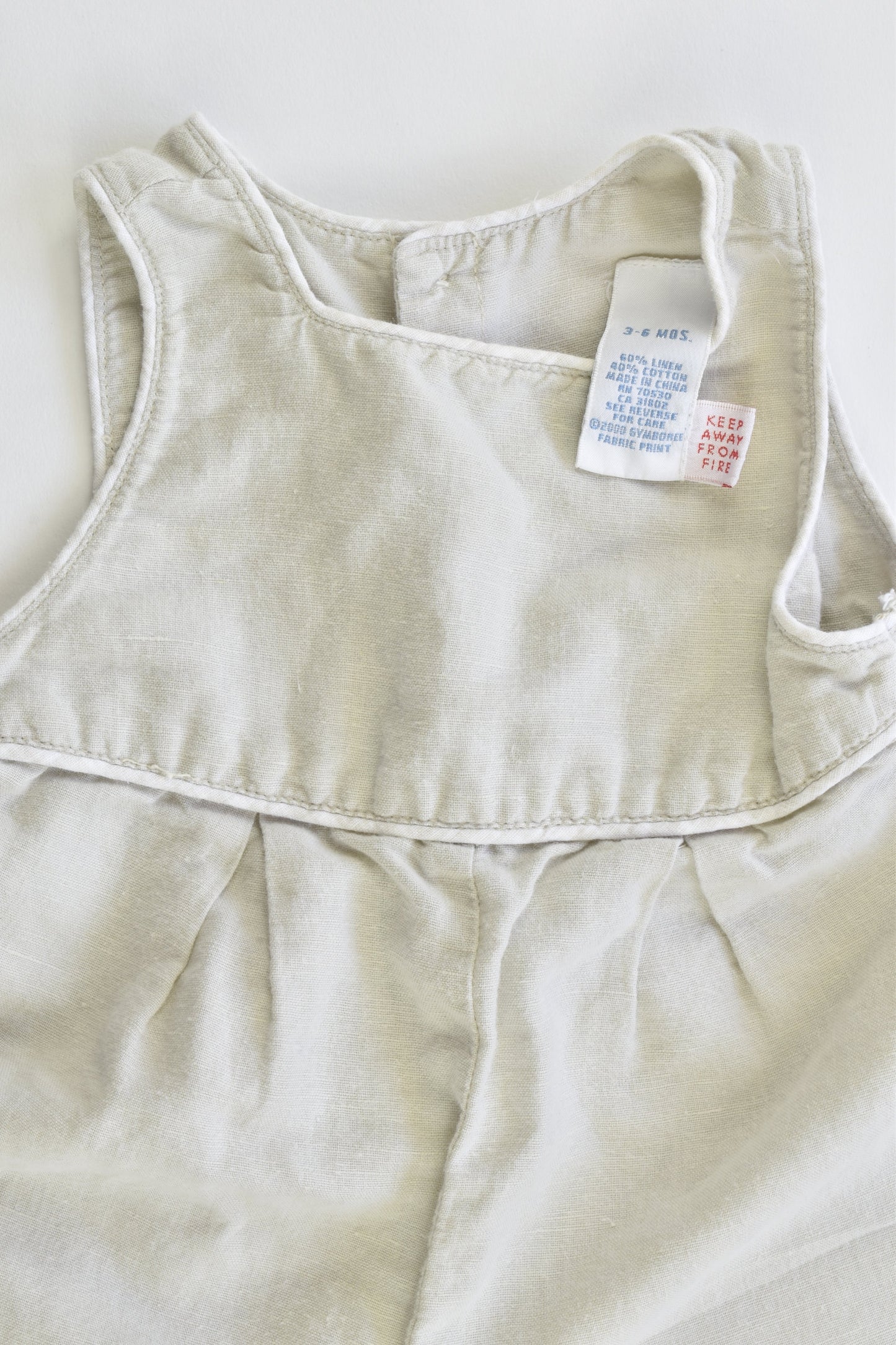 Gymboree Size 3-6 months Linen/Cotton Overalls