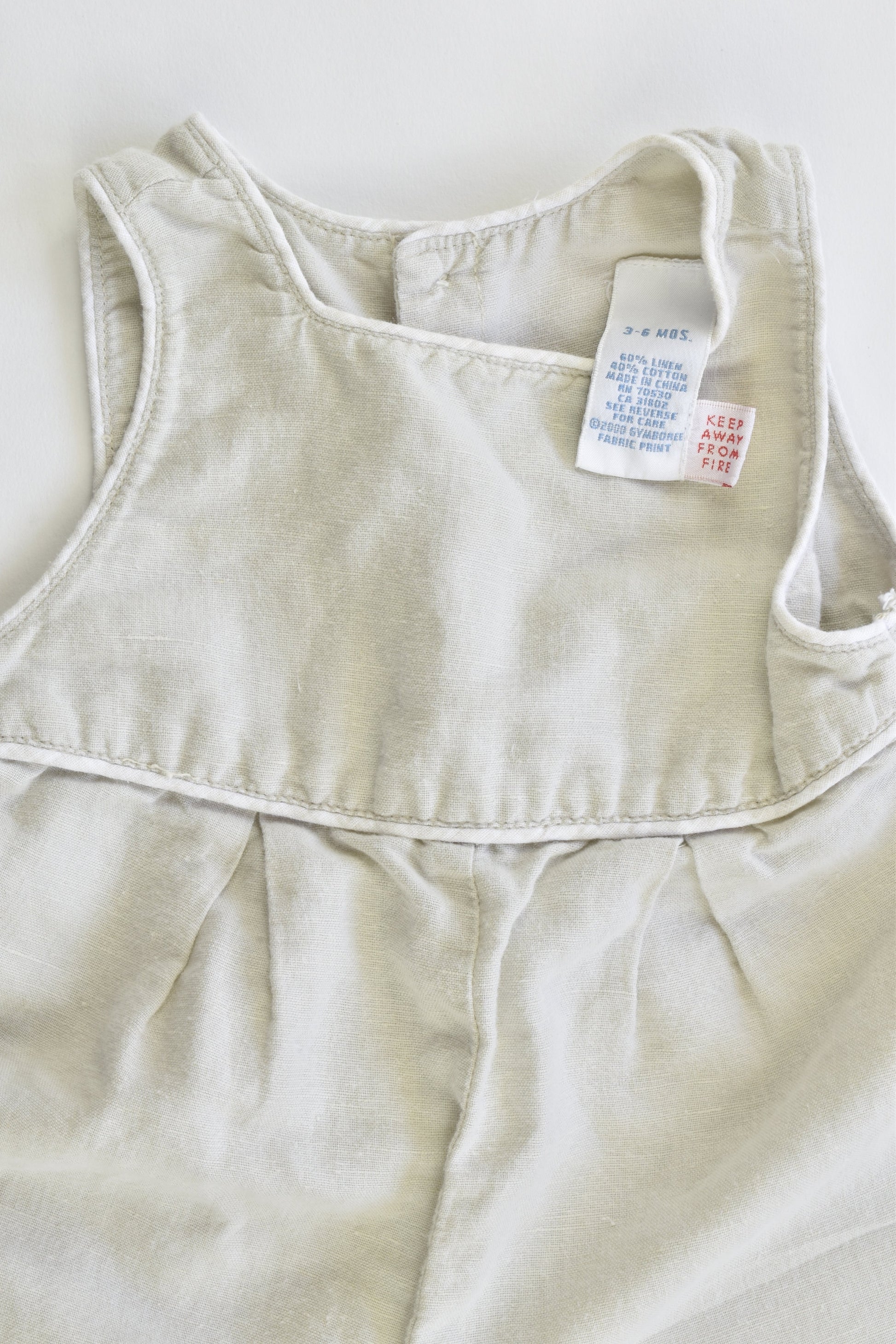 Gymboree Size 3-6 months Linen/Cotton Overalls