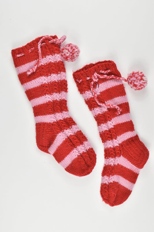 Hand Knitted Size 2-3 years old Long Woolly Socks
