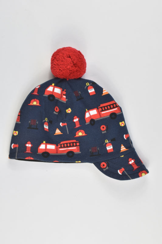 Hand made Scandi Approx Size 1-3 Fire Engine Beanie
