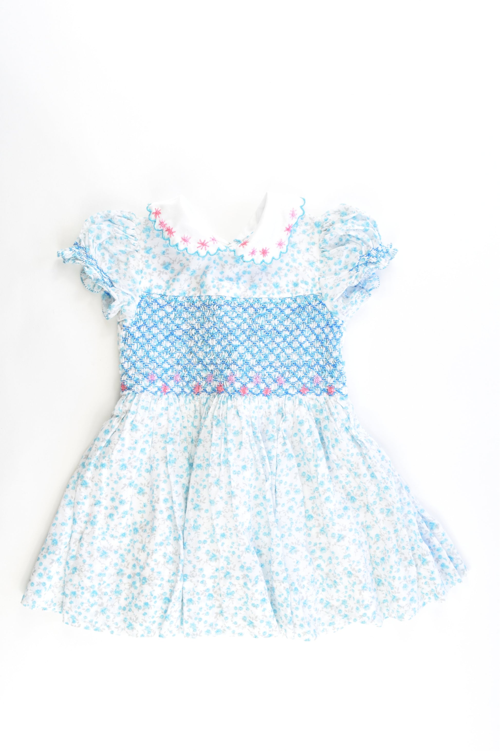 Hand Made Size 1 Lined Smocked Dress and Bloomers