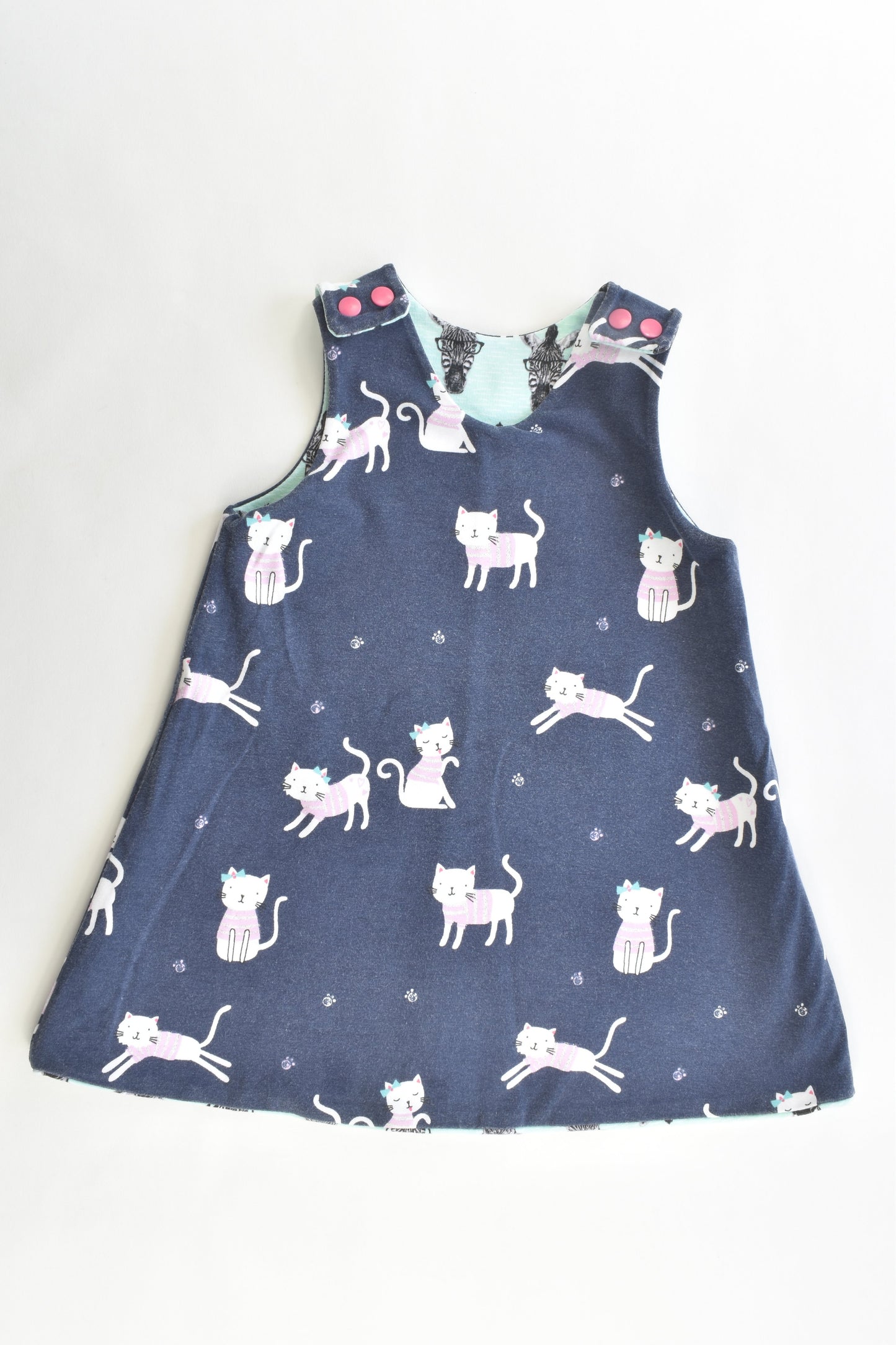 Hand Made Size approx 1-2 Reversible Dress