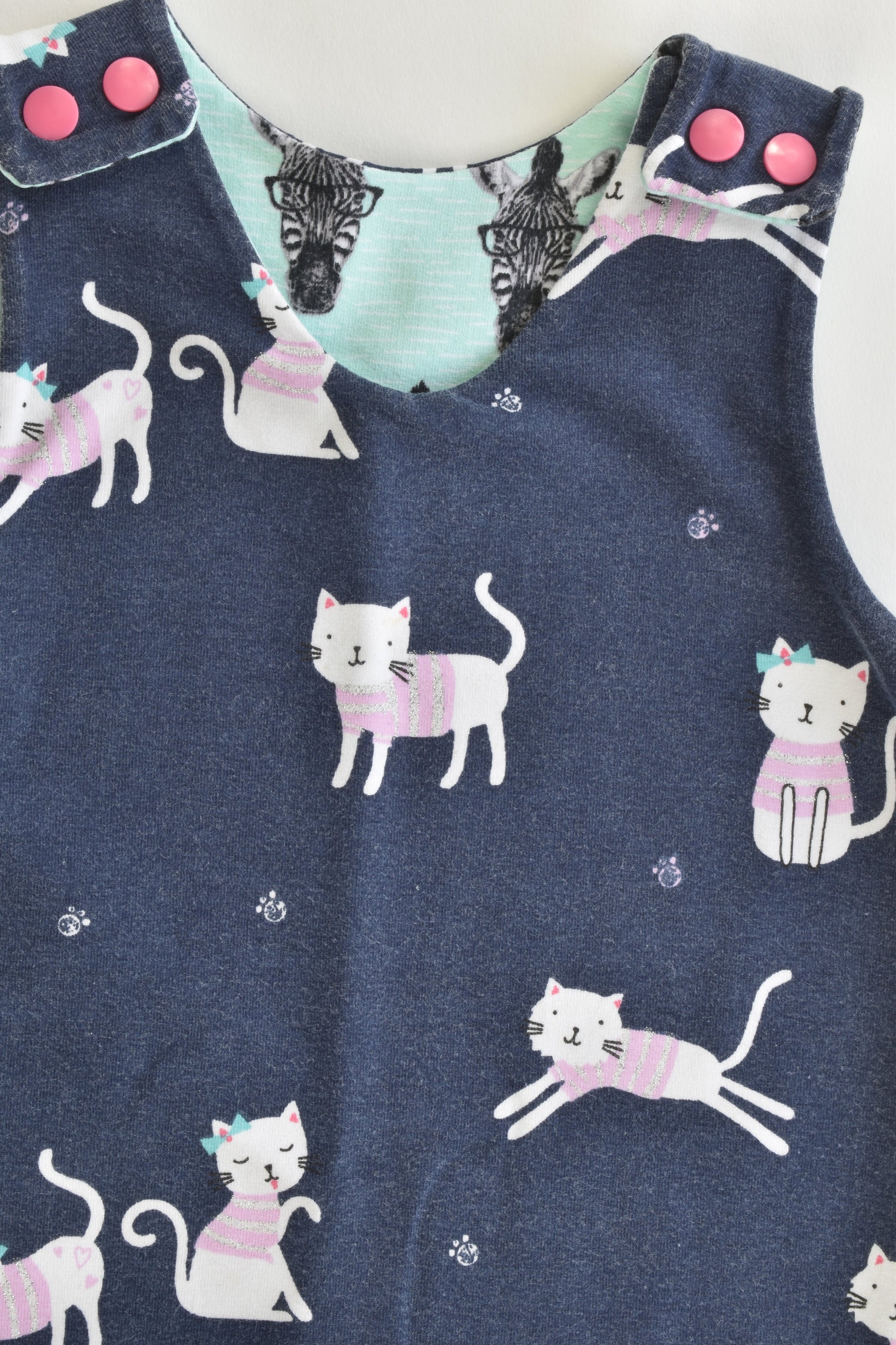 Hand Made Size approx 1-2 Reversible Dress