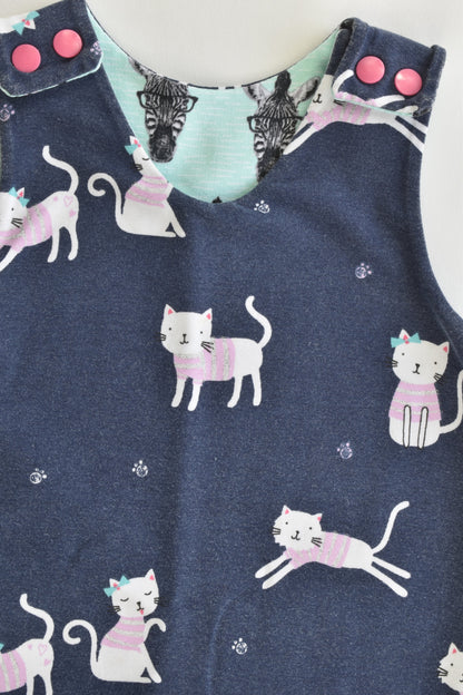Hand Made Size approx 1-2 Reversible Dress