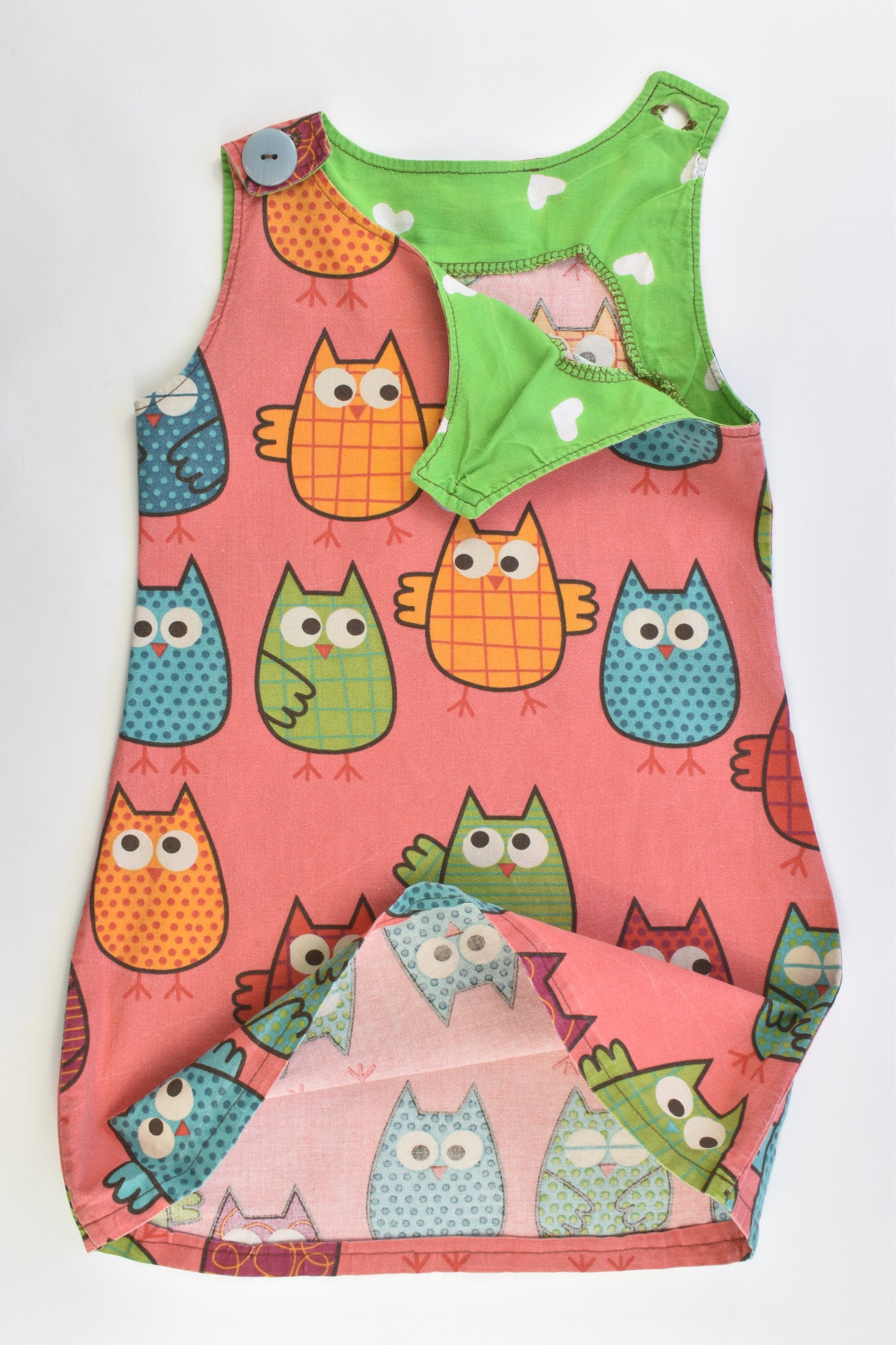 Hand Made Size approx 4 Owl Dress