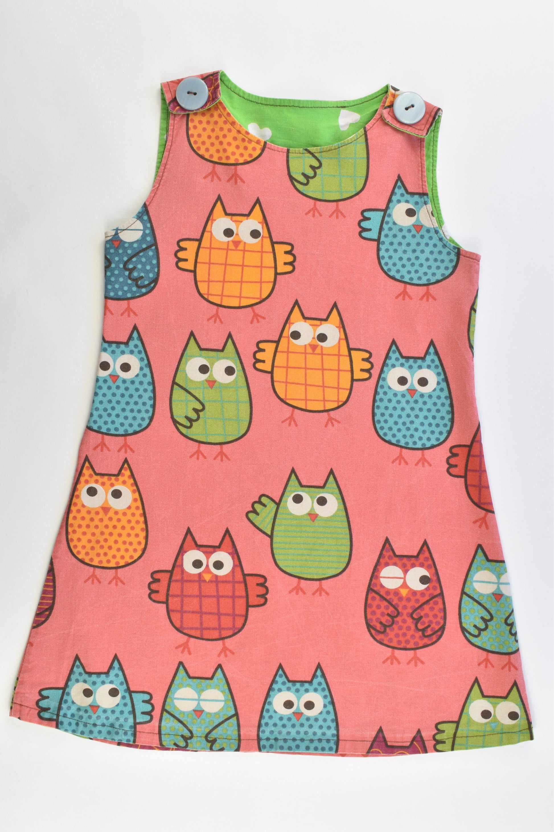 Hand Made Size approx 4 Owl Dress