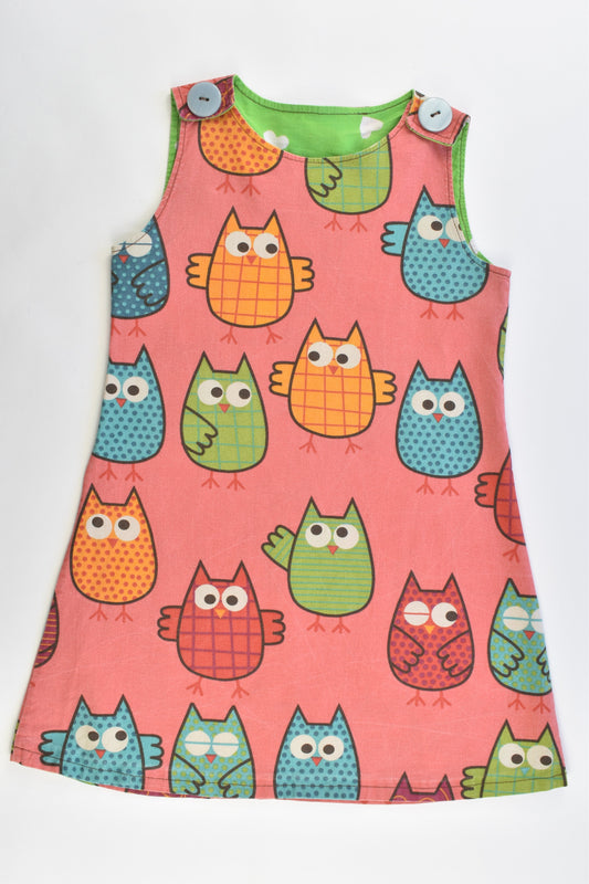 Hand Made Size approx 4 Owl Dress