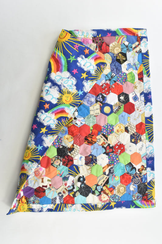 Handmade Baby Blanket Patchwork/Rainbows