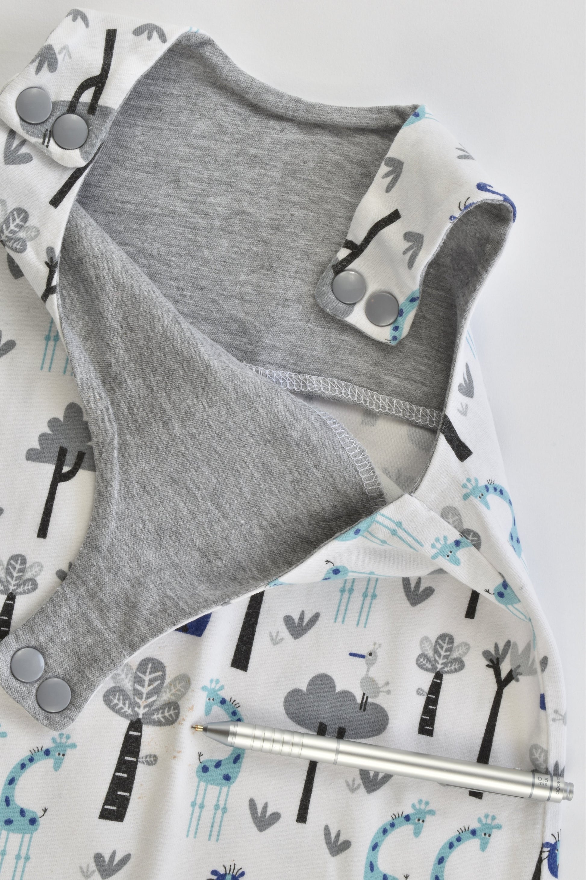 Handmade Size 0 Lions and Giraffes Cotton Overalls