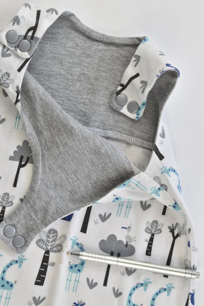 Handmade Size 0 Lions and Giraffes Cotton Overalls