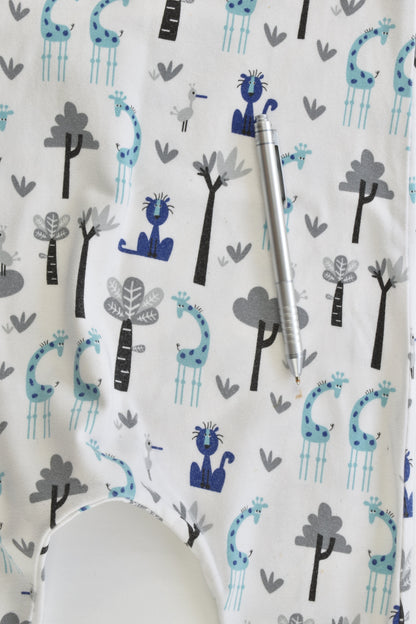 Handmade Size 0 Lions and Giraffes Cotton Overalls
