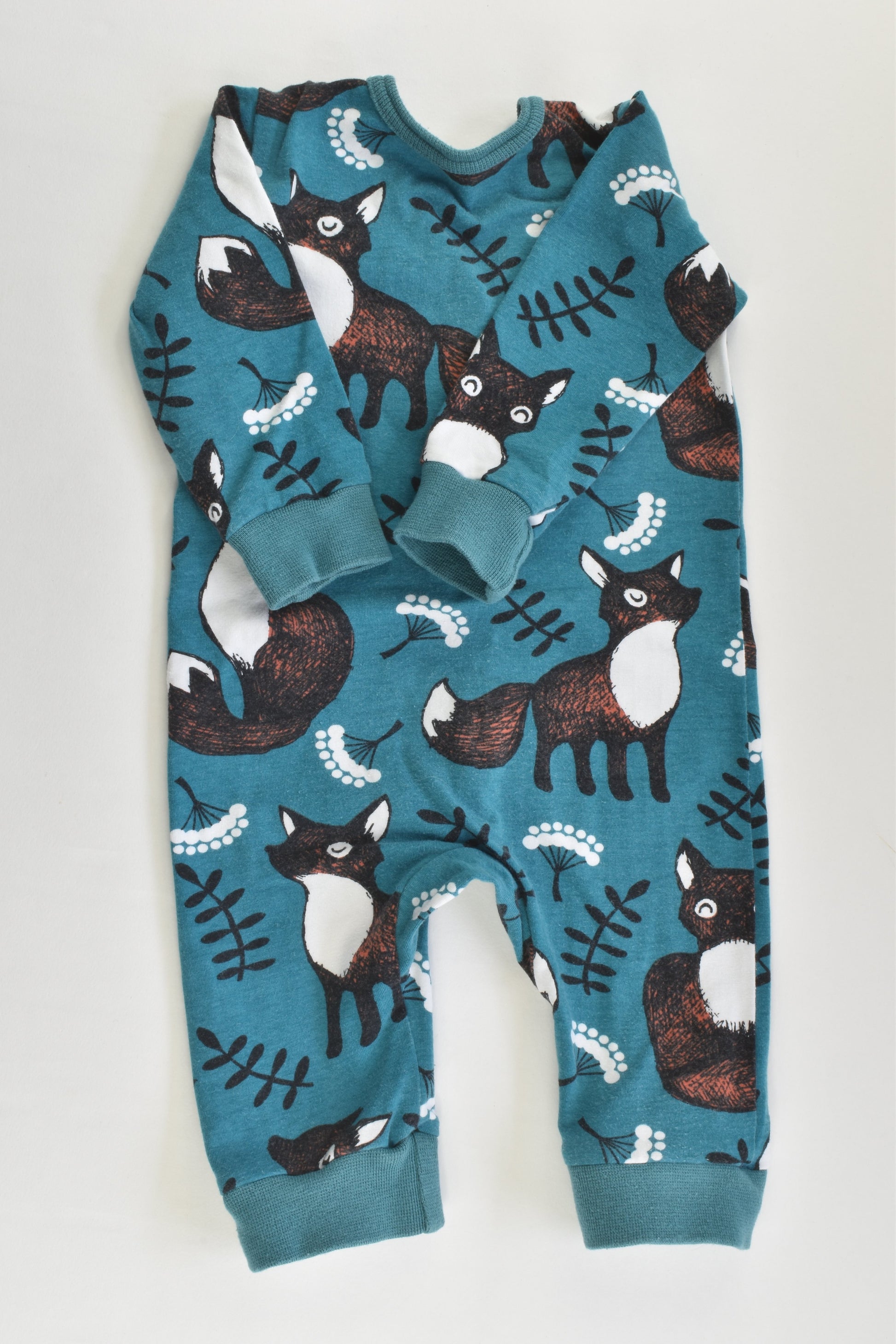 Handmade Size 000 (50/56 cm) Foxes Romper