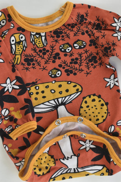 Handmade Size 000 (56 cm) Mushrooms Bodysuit