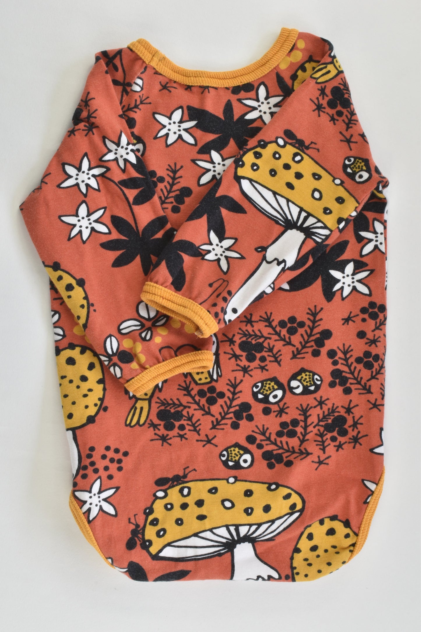 Handmade Size 000 (56 cm) Mushrooms Bodysuit