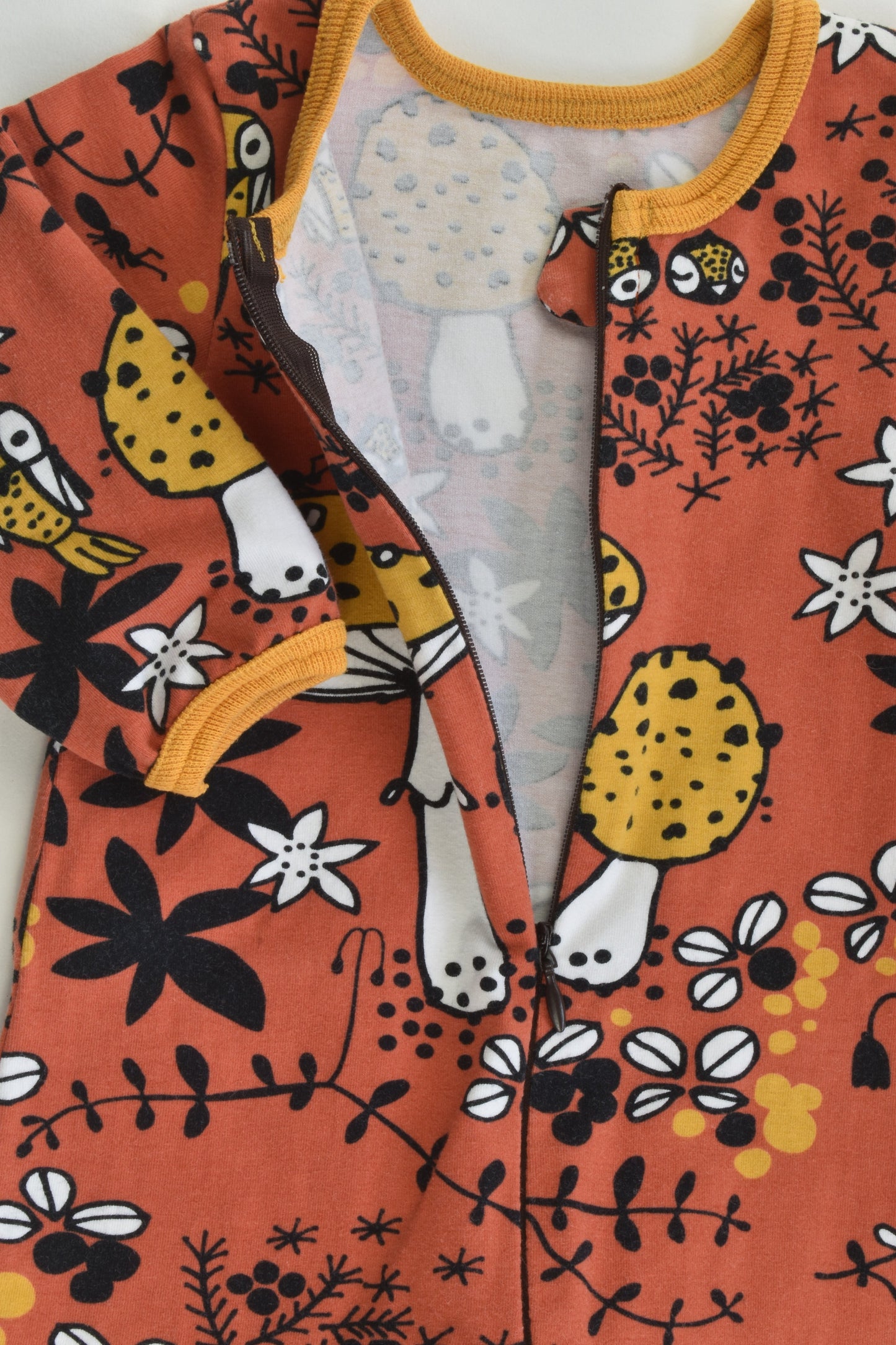 Handmade Size 000 (56 cm) Mushrooms Romper