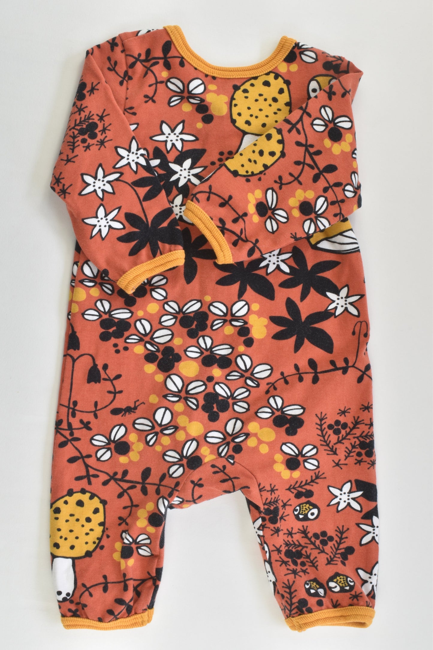 Handmade Size 000 (56 cm) Mushrooms Romper