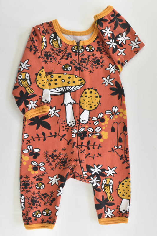 Handmade Size 000 (56 cm) Mushrooms Romper