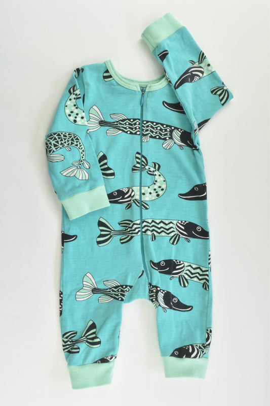 Handmade Size 000 (56 cm) Northern Pike Romper