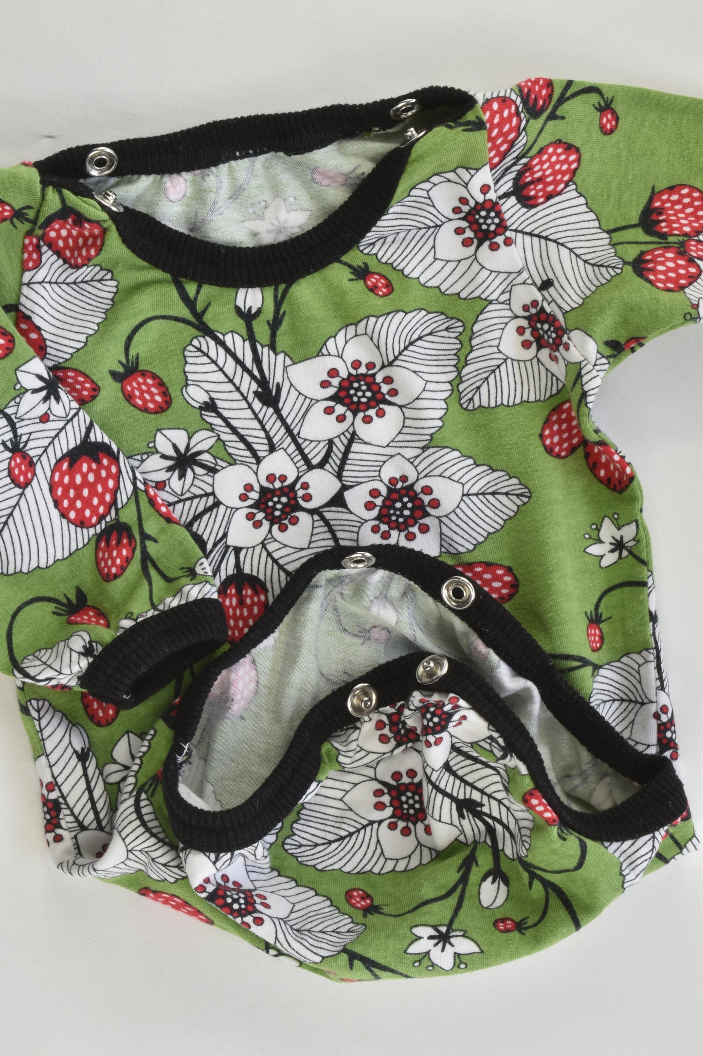 Handmade Size 000 (56 cm) Strawberries Bodysuit