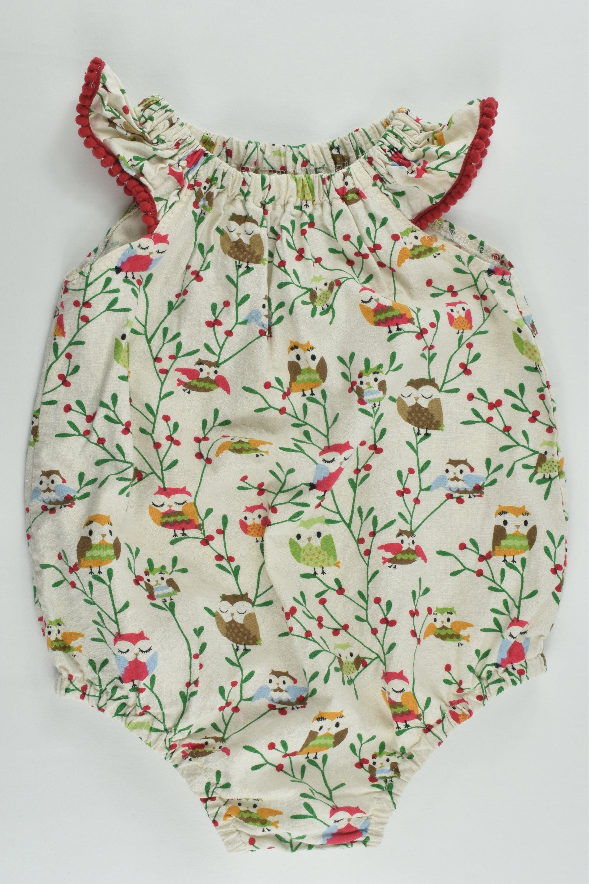 Handmade Size 1 Owls Playsuit