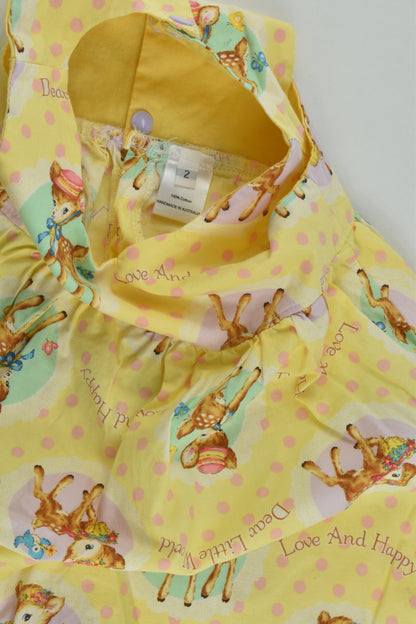 Handmade Size 2 'Dear Little World' Dress