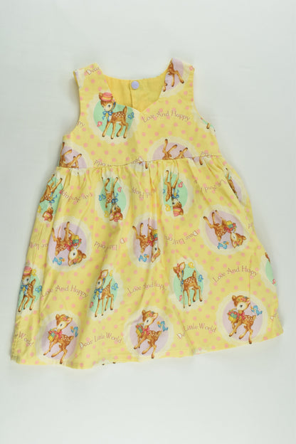 Handmade Size 2 'Dear Little World' Dress